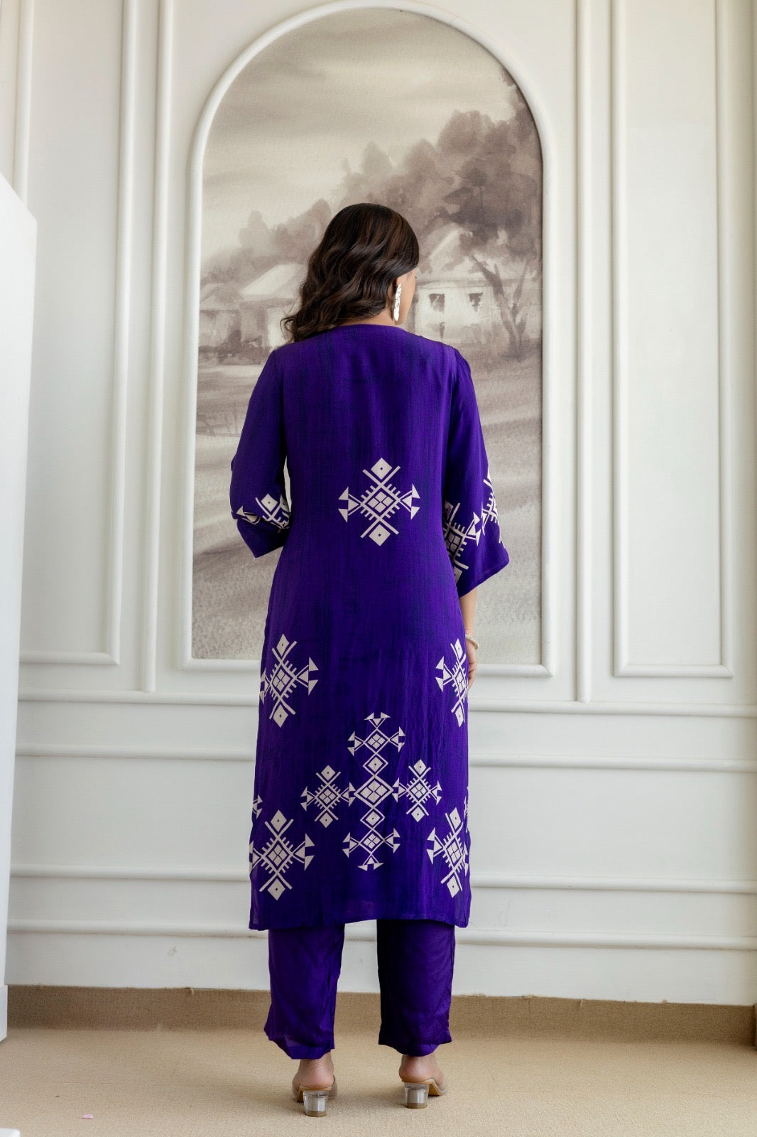 Royal Purple Ethnic Suit Set