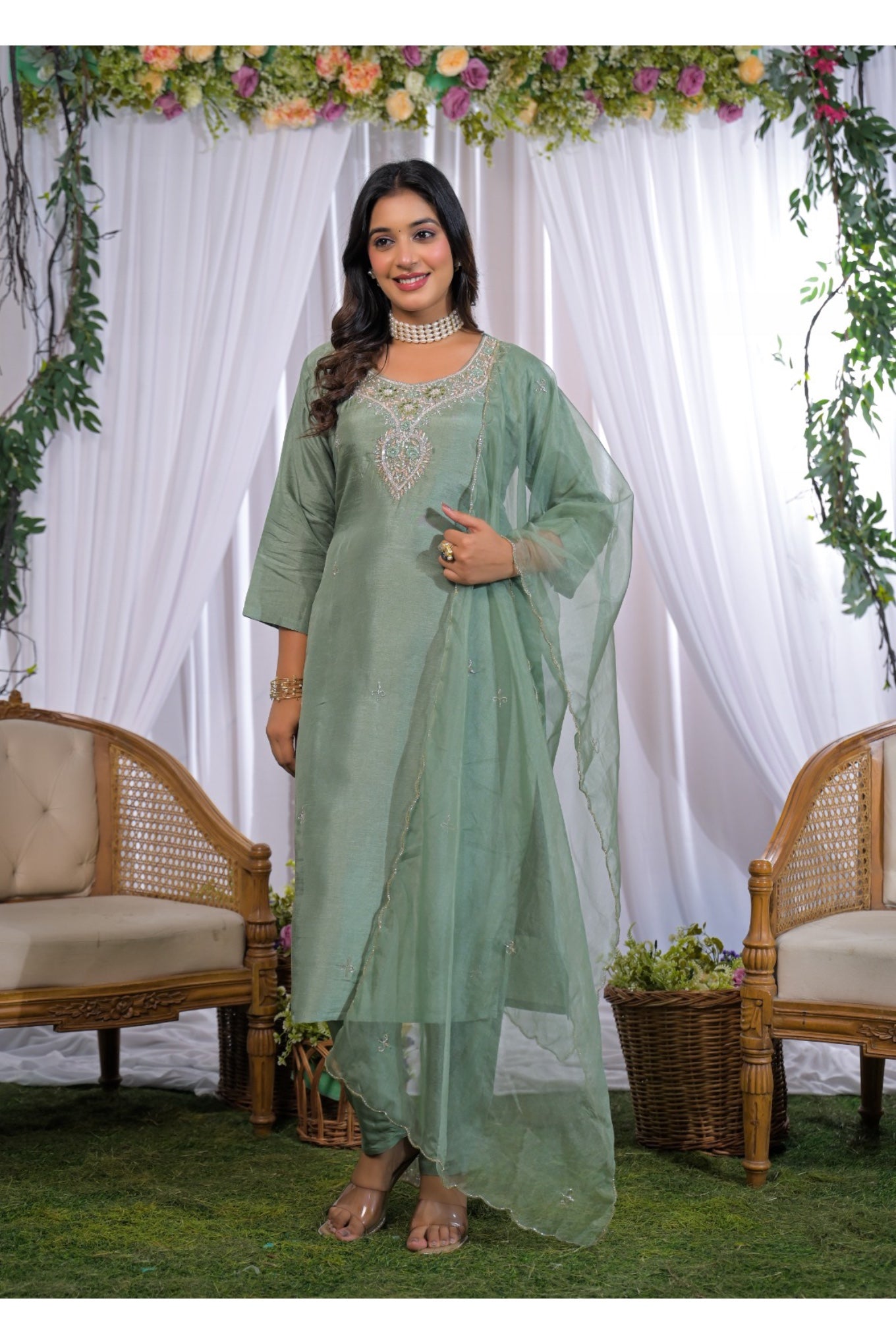 Pastel Green Suit Set