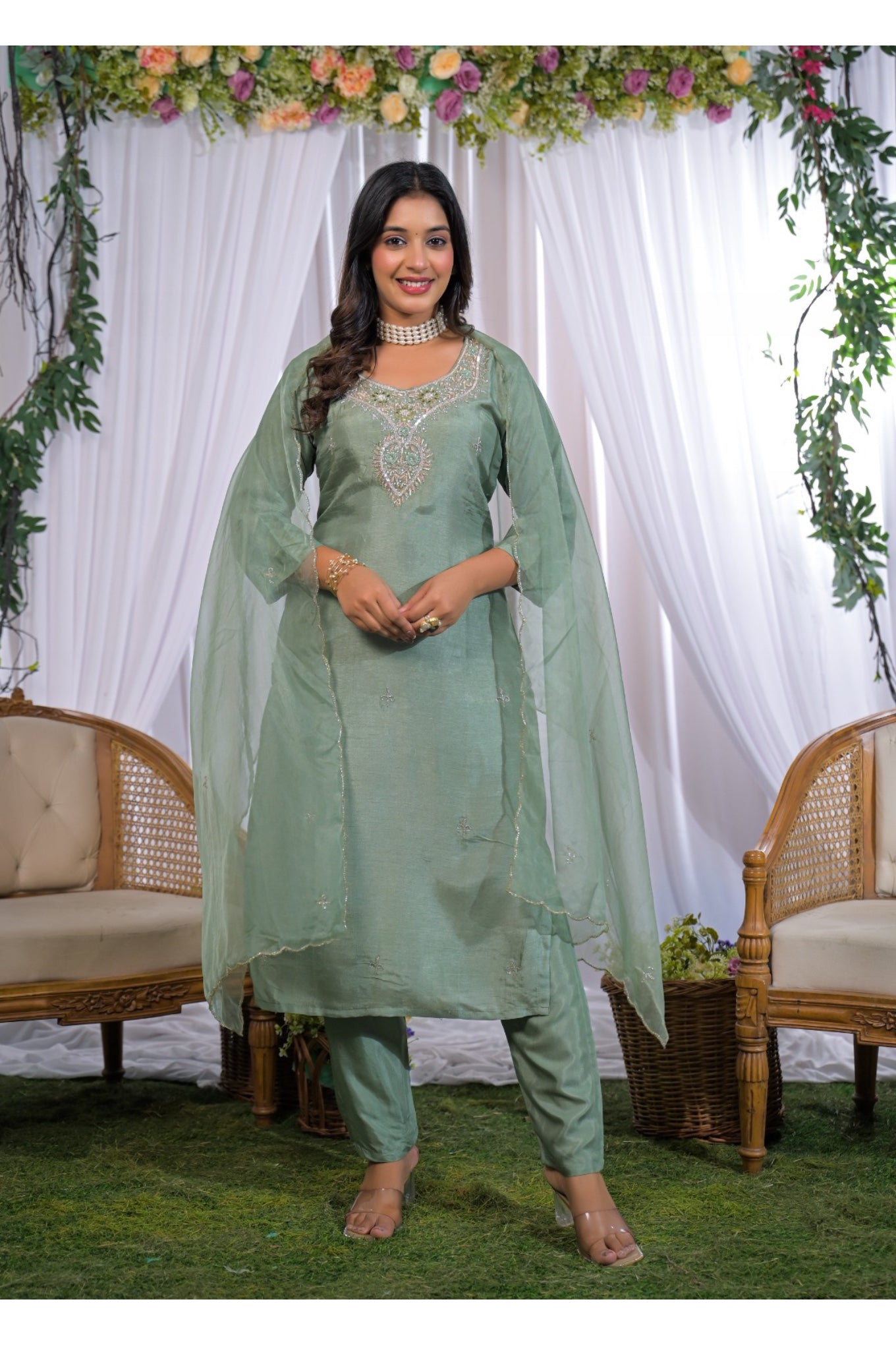 Pastel Green Suit Set